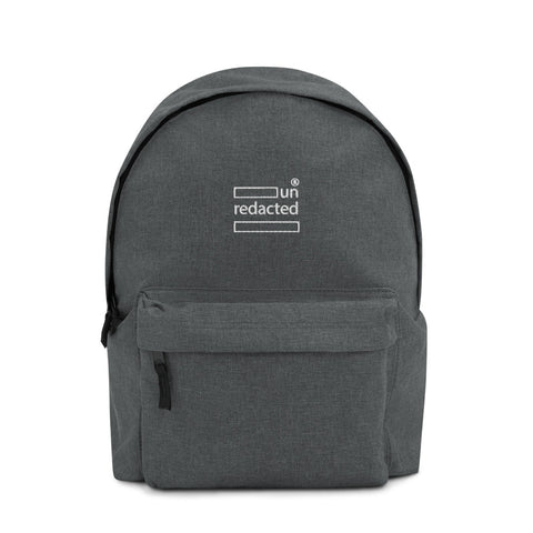 Unredacted Embroidered Backpack