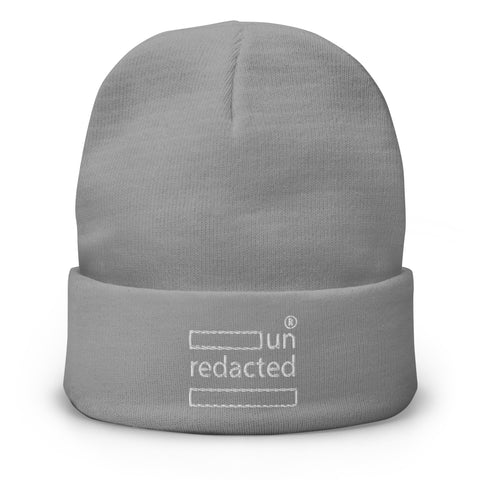 Unredacted Embroidered Beanie